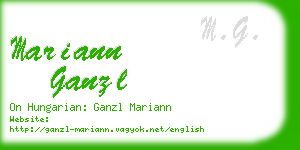 mariann ganzl business card